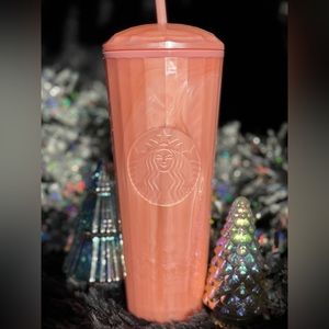 NEVER USED/NWT limited edition pink marble like Starbucks tumbler w/pink straw